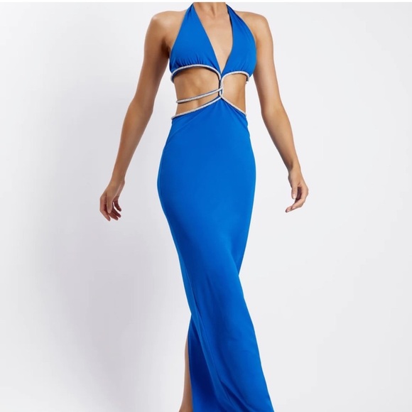 NWT Brand New Meshki NICHA Diamante Cut Out Midi Dress - Picture 12 of 16